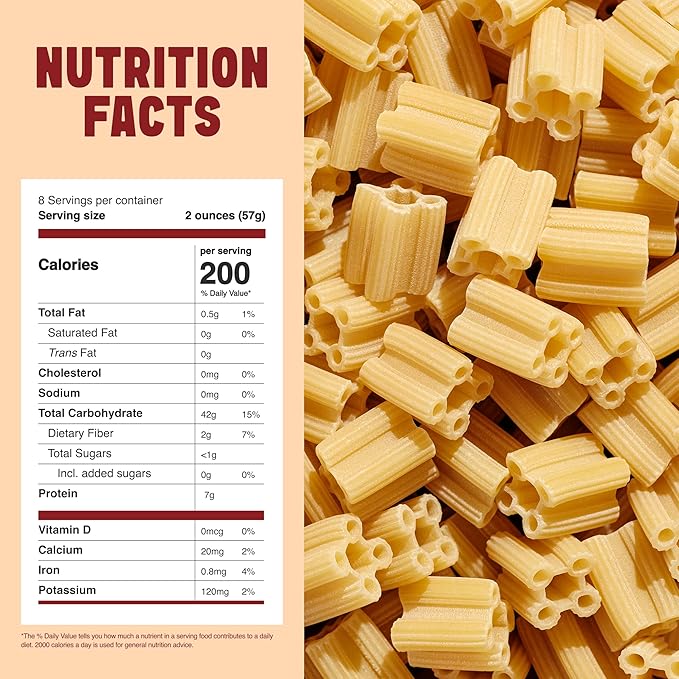Cravings x Sfoglini Quattrotini Pasta 2 Pack, Organic Durum Semolina Pasta Noodles, Bronze-Die Cut Italian-Inspired Shape, 16oz each