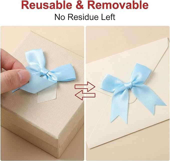Blue Gift Wrap Bows – 50pcs 3.3 Inch Elegant Satin Bows for Gift Wrapping, Wedding Decor, Baby Shower, Party Decorations, Birthday, Easter, Christmas, Anniversary, DIY Crafts, Gift Bags