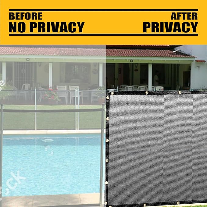 Customized 8' x 74' Green Fence Privacy Screen,with Bindings & Grommets,Heavy Duty for Gardens,Backyard,Patio,Tennis Court,Pool,Construction Project, We Make Custom Sizes