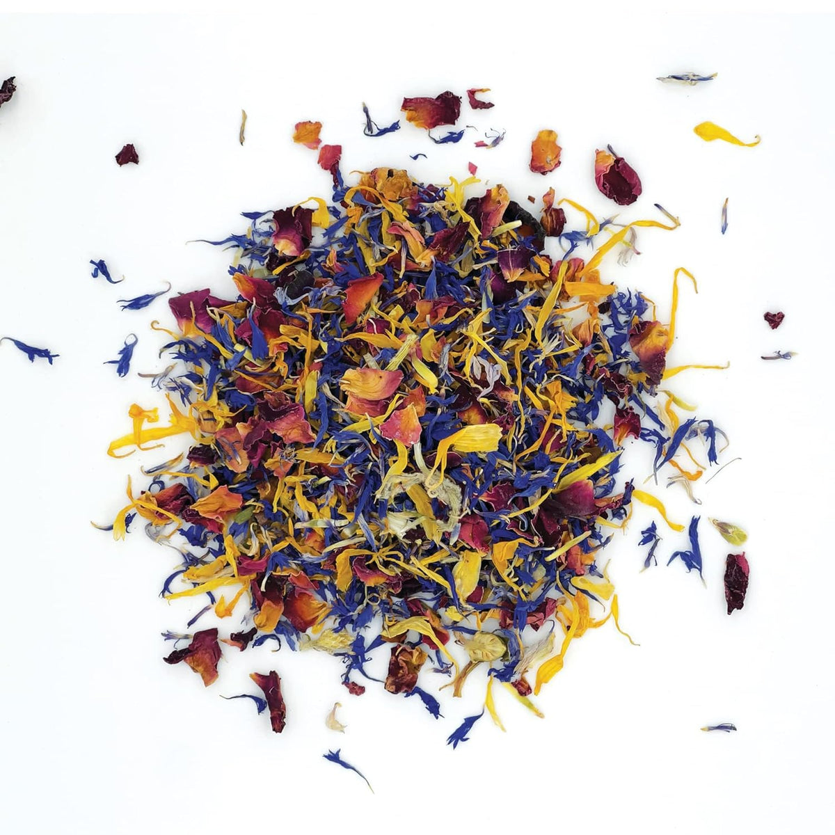 MagJo Naturals Brilliant Flower Petal Blend - Edible blend of calendula, blue cornflower and rose petals, all natural, food-grade