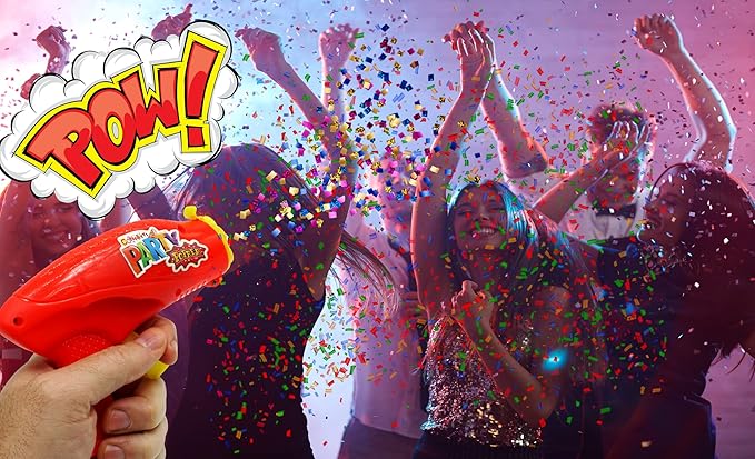 JA-RU Confetti Poppers for Kids (24 Pack) Colorful Party Poppers Confetti Shooters, Confetti Gun, Party Favors for Gender Reveal, Wedding, Birthday & New Year’s Eve | 955-24s