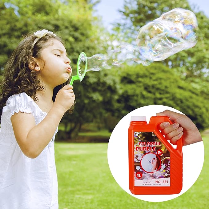 Lulu Home Bubble Concentrated Solution, 1 L/ 33.8 OZ Bubble Refill Solution for Kids Halloween Parties, Bubble Machine, Giant Bubble Wand, Bubble Blower Toys