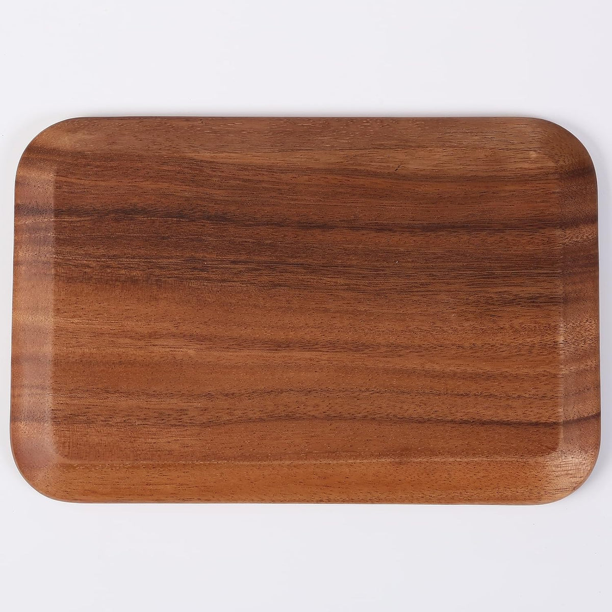 Serving Acacia Wood Valet Tray for Men Women, Catch All Acacia Mens Key Dump Bedside Nightstand Organizer EDC Decorative Wooden Tray for Phone Watch