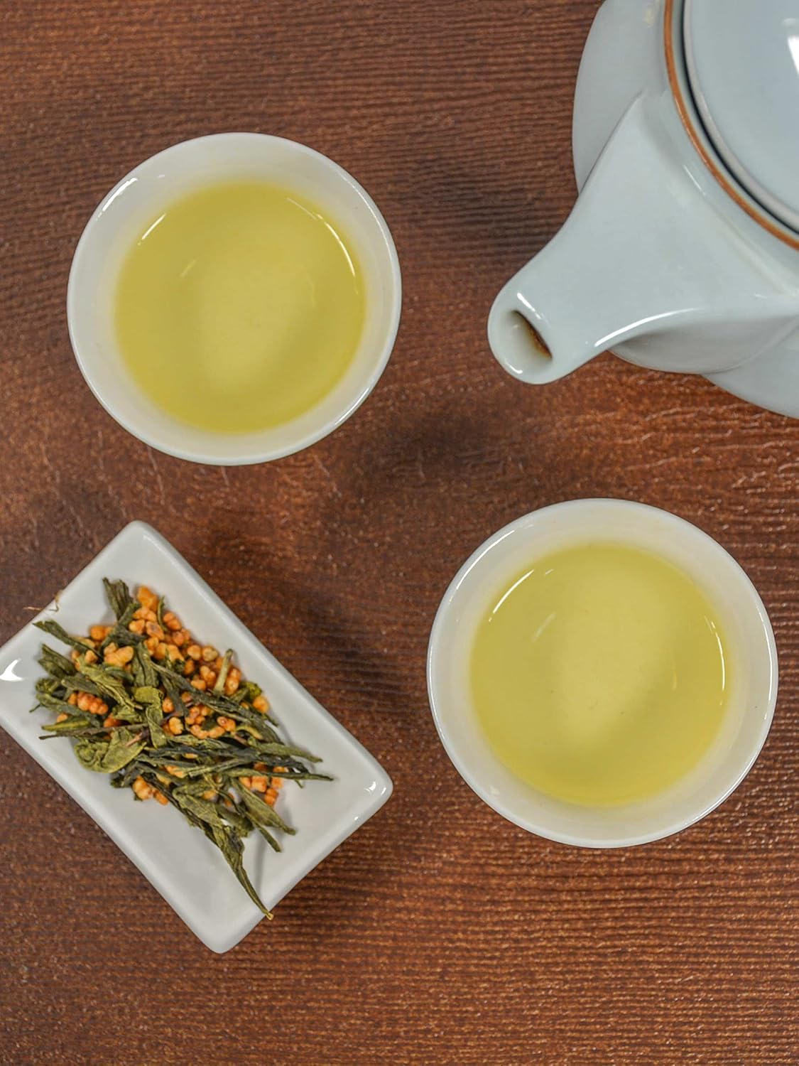 Tian HU Shan Genmaicha Green Tea with Roasted Rice, Low Caffeine Genmaicha Tea Loose Leaf 8 Ounce / 226g