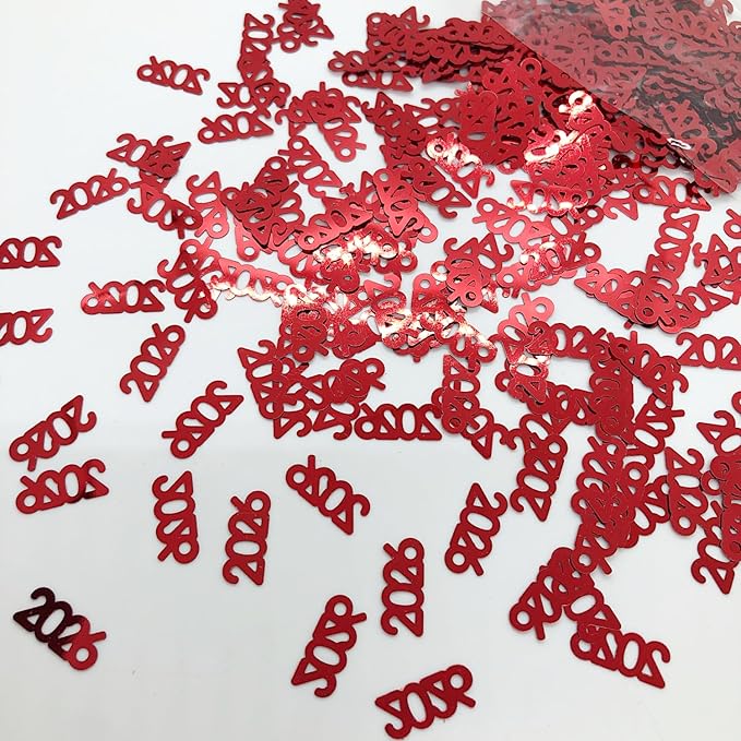 Confetti Year 2026 Red - Half Pound (8 oz) #7345 Q08