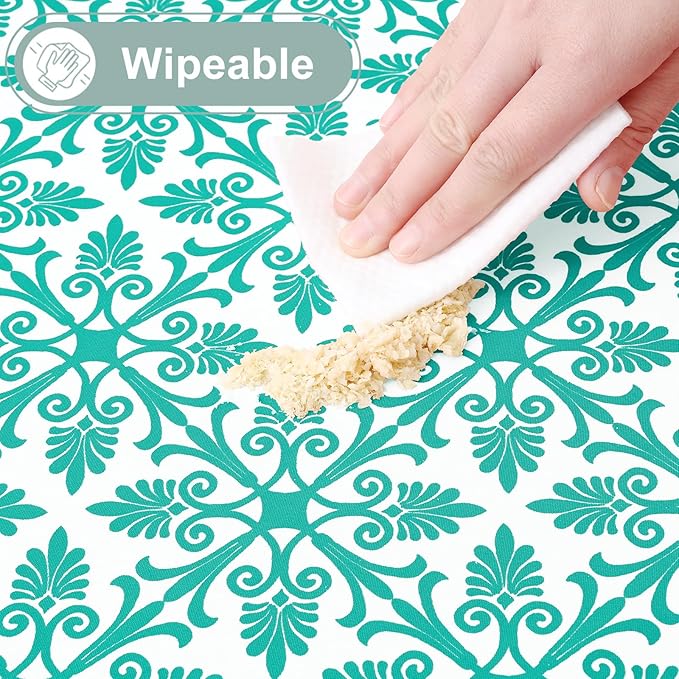 misaya Picnic Table Cover with Bench Cover, Waterproof Elastic Fitted Tablecloth for 5 Foot Tables, Rectangle Washable Polyester Tablecloths for Picnic, Camping, Outdoor (Teal, 30" x 60")