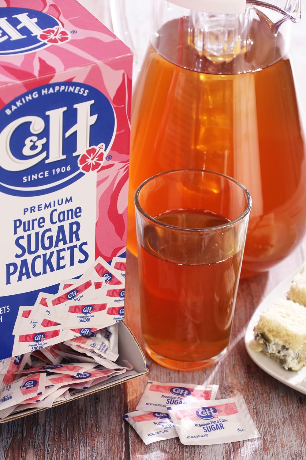 C&amp;H® Premium Pure Cane Sugar Packets, 400 Count Dispenser Box, 0.10 oz Each
