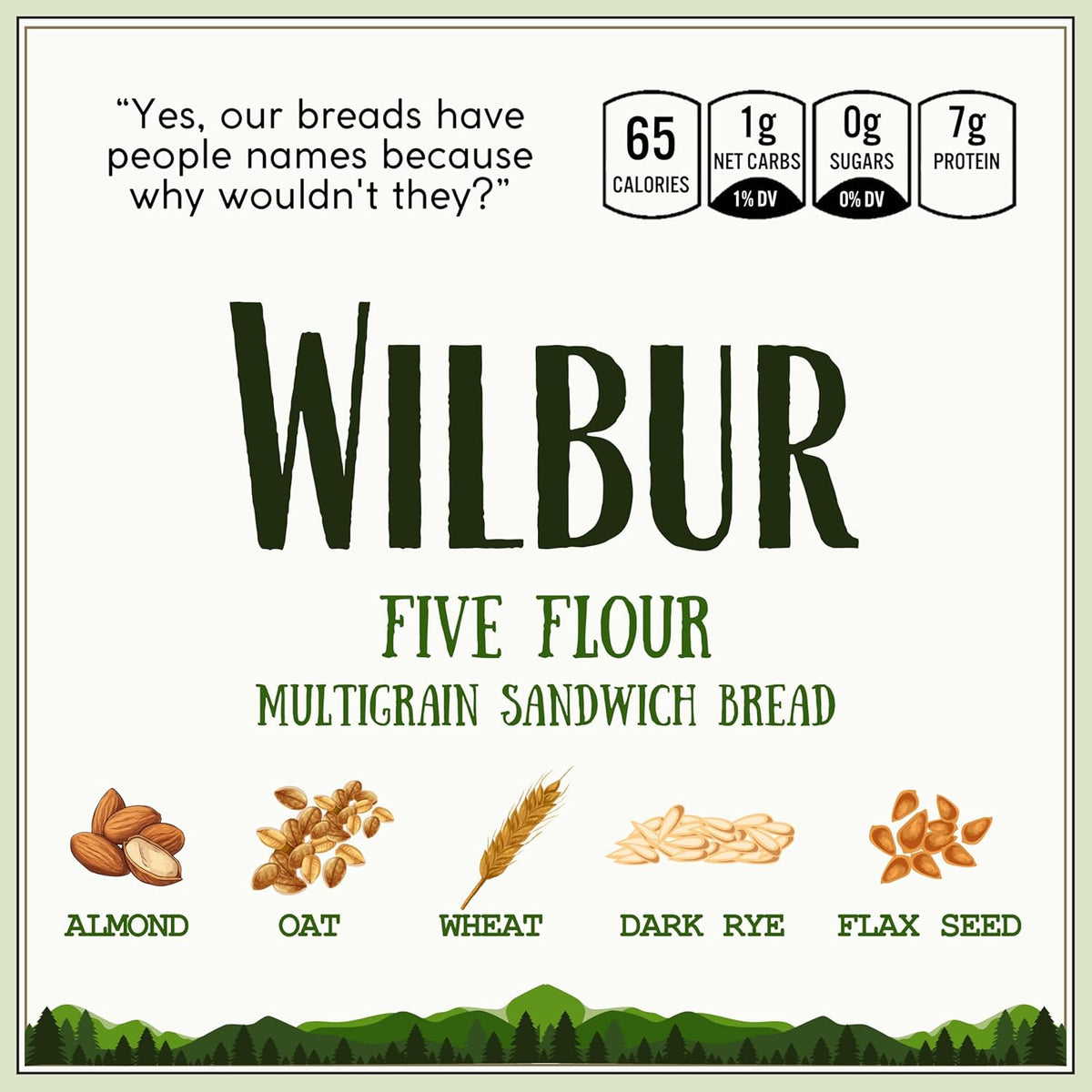 Dr. B's Wilbur Five Flour Multigrain Bread | (3 Pack (16 oz), Plain)