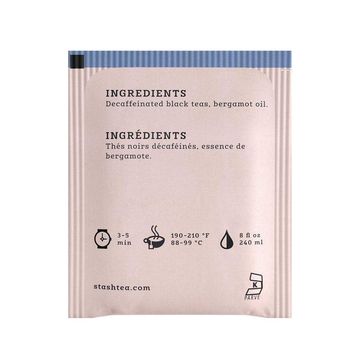 Stash Tea Decaf Earl Grey Black Tea - Decaf, Non-GMO Project Verified Premium Tea with No Artificial Ingredients, 18 Count (Pack of 6)