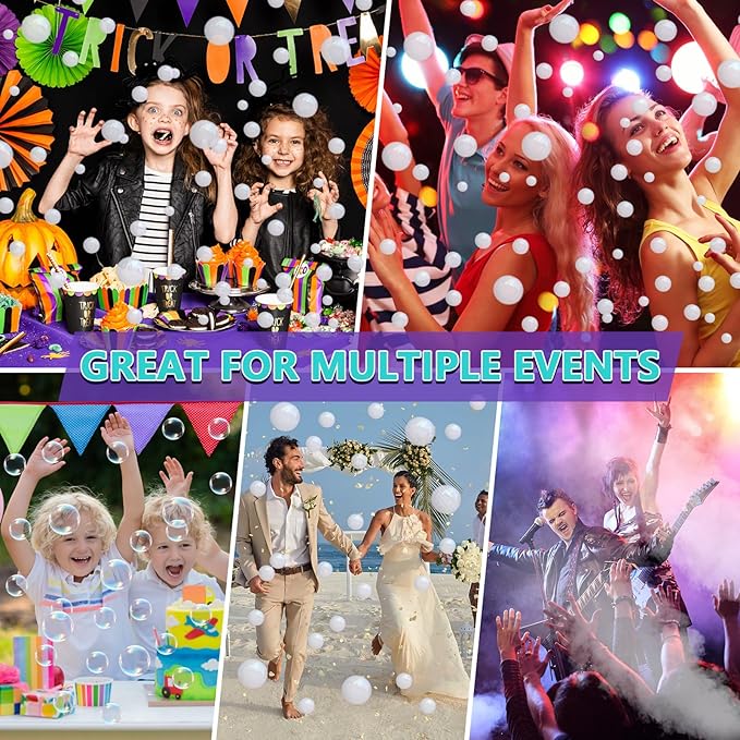 Wisdomlit Fog Bubble Machine, 3-in-1 Smoke Bubble Machine, 450W Bubble Fog Machine with Remote Control, Make Colorful Bubbles | Fog Bubbles | Continuous Fog for Stage Wedding Photography Holiday Party