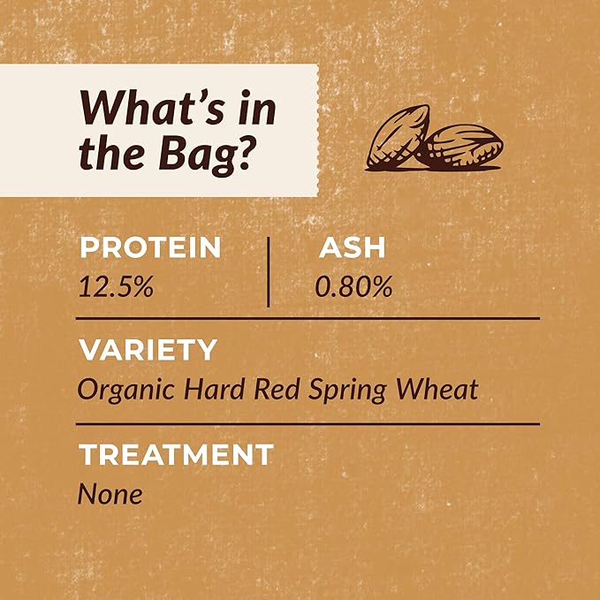 Central Milling 100% Organic Artisan Bread Flour - 25 lbs - Old World