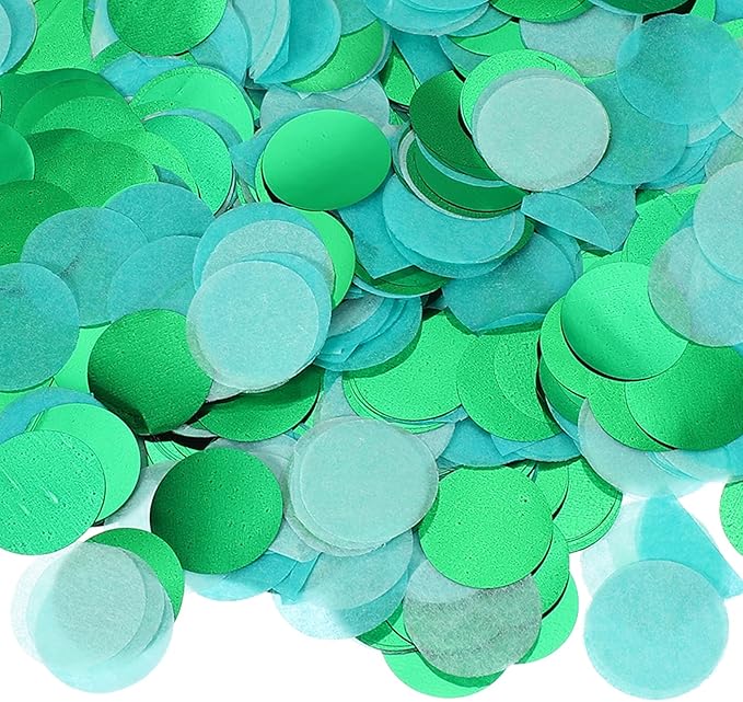 PATIKIL Round Tissue Paper Confetti 1 Inch, Table Confetti Circle Dots for Wedding Birthday Party Balloon Decorations(1.76 oz),Turquoise