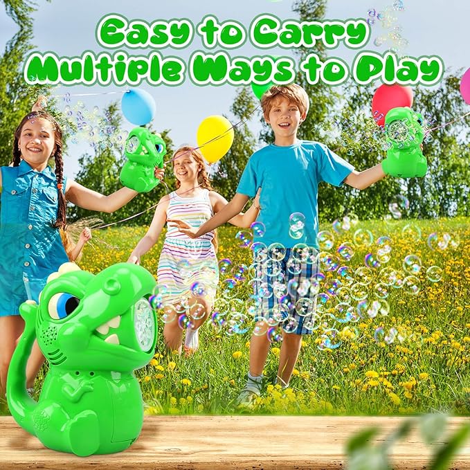 Bubble Machine for Kids 3 4 5 6 Years Old Boys: Bubbles Toys Dinosaur Bubble Machine Bubble Guns for Kids Ages 4-8 Outdoor Toys Gift for 3 4 5 6 7 8 Years Old Boys Girls