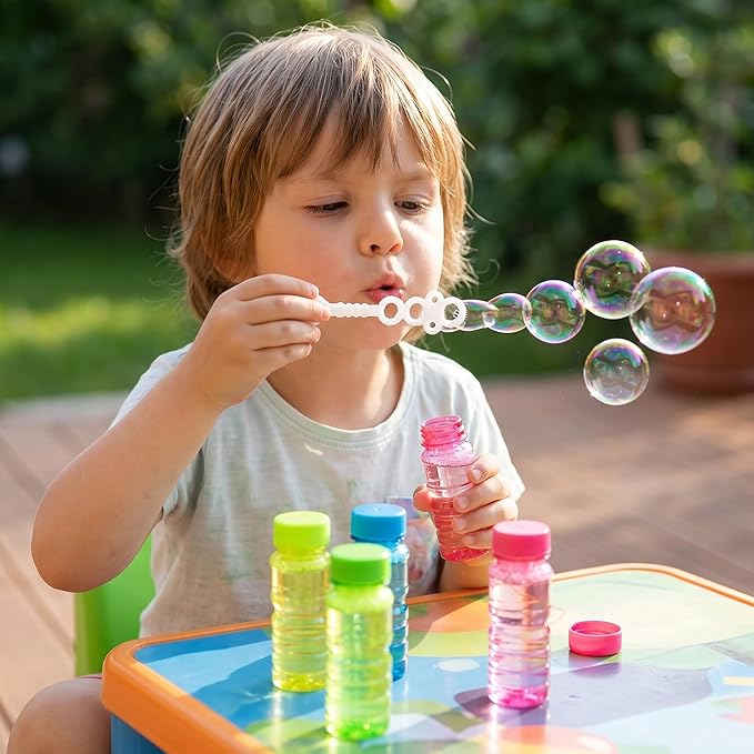 novelinks Big Bubble Bottle 24 Pack, 4oz Blow Bubbles Solution for Kids Novelty Summer Toy, Bubbles Party Favors Bubbles Bulk Assorted Colors Set
