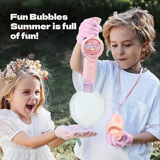 Fog Bubble Machine, Rechargeable Automatic Electric Smoke Bubble Machine, Magic Smoke Bubble Maker, Colorful Lights & Music, Bubble Fog Game for Parties, Beaches, Summer