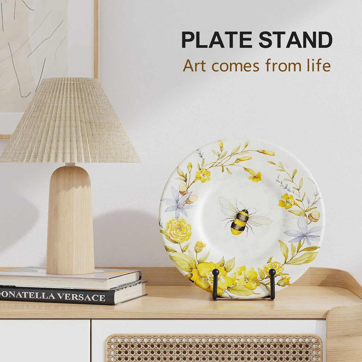 3 Pack 4.5 Inch Plate Stands for Display Metal Picture Stand Plate Holder