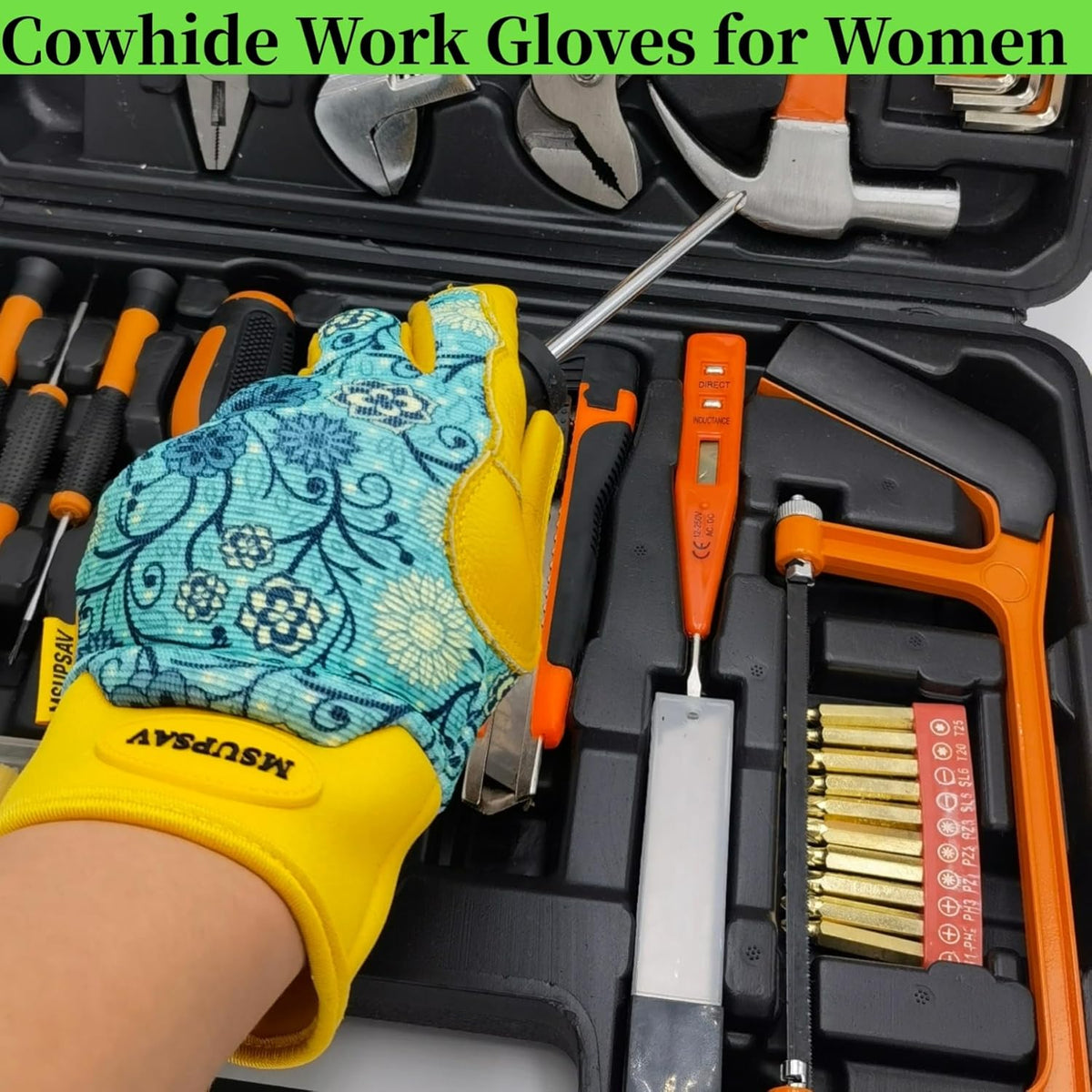 Thorn Proof&Puncture Resistant Gardening Gloves with Grip,Garden Gloves for Women, Leather Work Gloves,Gifts