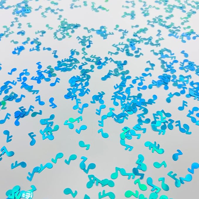3000Pcs Music Confetti PVC Music Note Musical Confetti for Music Party Recital Reception Baby Shower Wedding and Birthday Party Decoration (Blue)