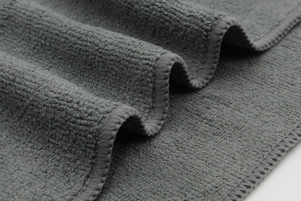 Microfiber Dish Cloths Ultra Absorbent Kitchen Dish Rags for Washing Dishes Fast Drying Cleaning Cloth 12InchX12Inch 10 Pack Gray