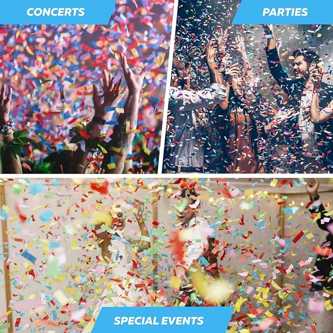 Silver Bulk Confetti Paper 2.2lbs / 1kg – Biodegradable Tissue Paper Confetti, Non-Staining, Fire-Resistant | Weddings, Events, New Year's Eve, Confetti Launcher Machine Refill