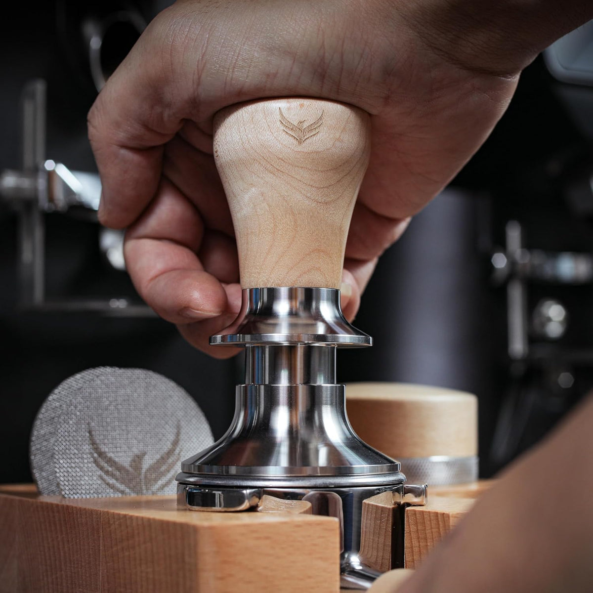58mm Espresso Tool Kit for Gaggia Classic, Classic Pro, and Classic Pro Evo: Maple Bottomless Portafilter, Calibrated Tamper