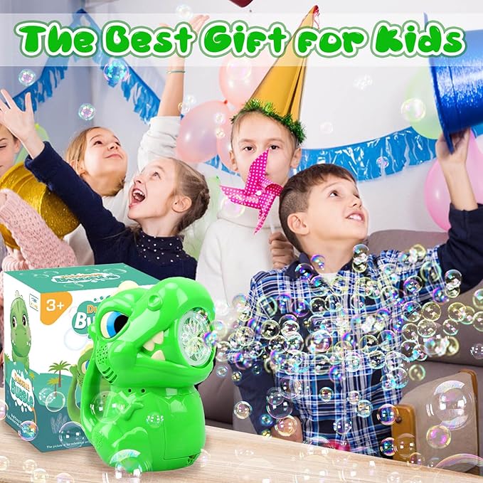 Bubble Machine for Kids 3 4 5 6 Years Old Boys: Bubbles Toys Dinosaur Bubble Machine Bubble Guns for Kids Ages 4-8 Outdoor Toys Gift for 3 4 5 6 7 8 Years Old Boys Girls