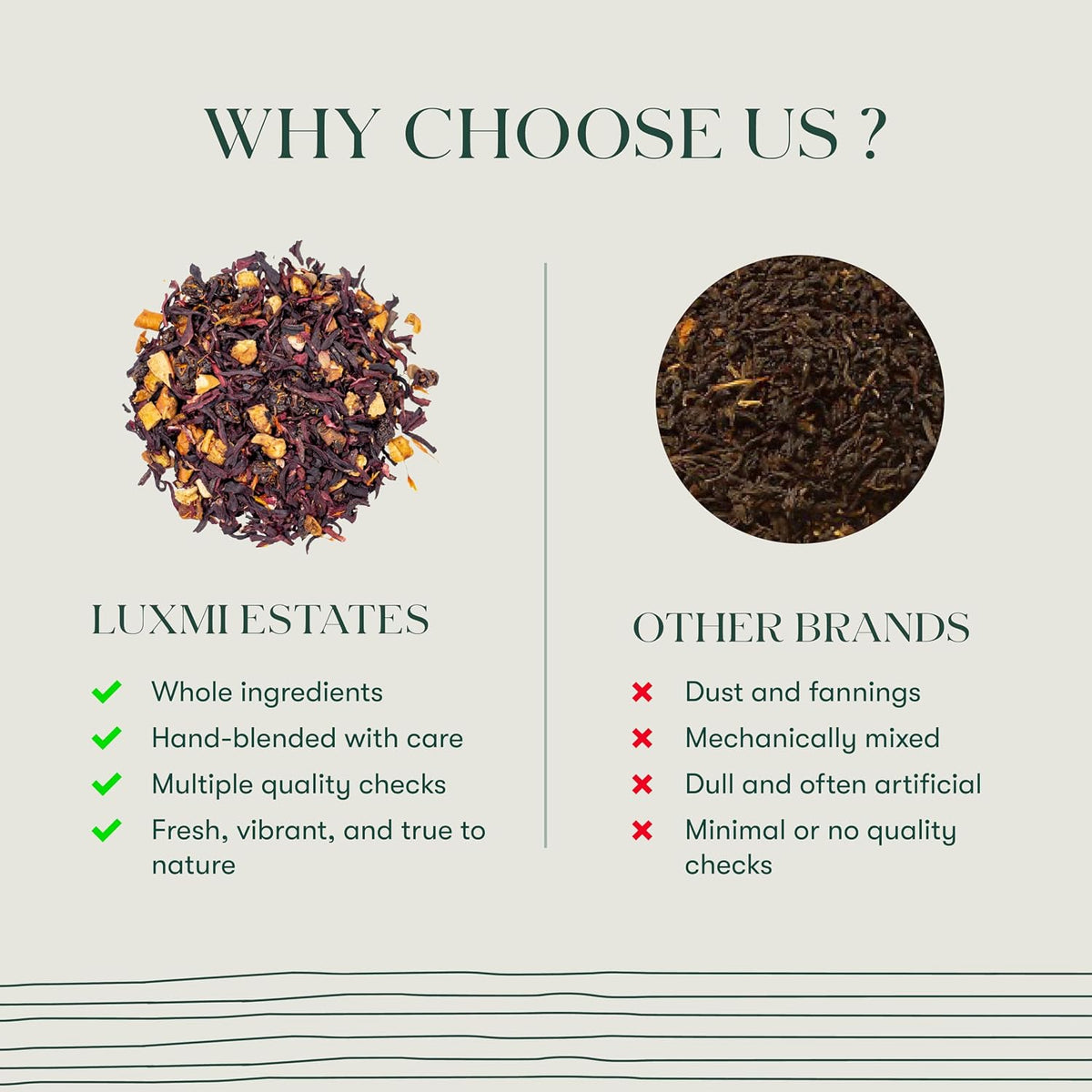 Luxmi Estates Peach Mint Tea with Cinnamon Ginger Hibiscus, 50 cups (100g/3.5oz) | Caffeine-Free