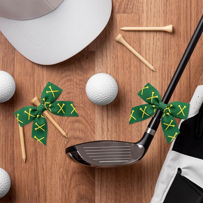 Golf Ribbon 6 Pack, Grosgrain Golf Themed Ribbons 5/8" x 3 Yards for Gift Wrapping, Tournaments, Party Decorations and Hair Bows