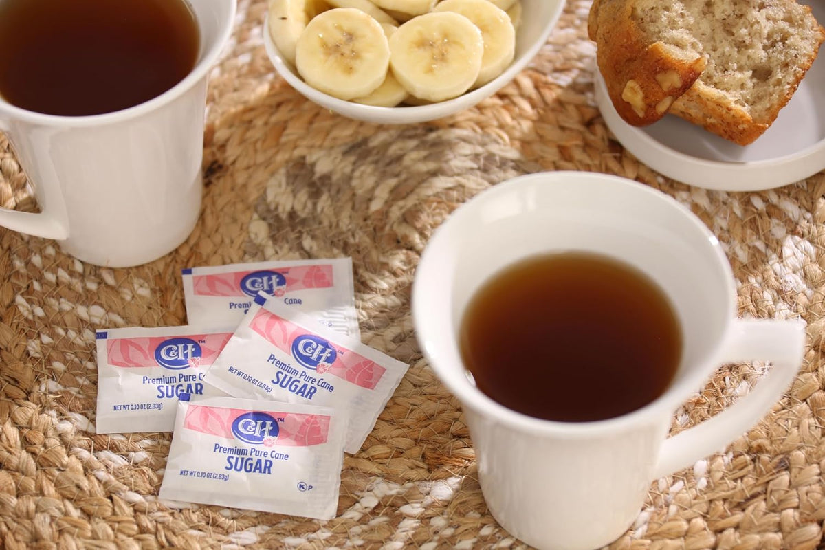 C&amp;H® Premium Pure Cane Sugar Packets, 400 Count Dispenser Box, 0.10 oz Each