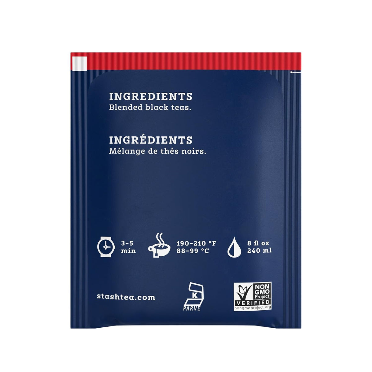 Stash Tea English Breakfast Black Tea - Caffeinated, Non-GMO Project Verified Premium Tea with No Artificial Ingredients, 20 Count (Pack of 6)