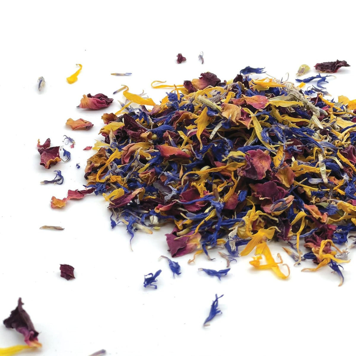 MagJo Naturals Brilliant Flower Petal Blend - Edible blend of calendula, blue cornflower and rose petals, all natural, food-grade