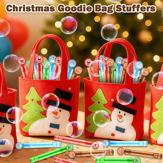 200 Pack Winter Mini Bubbles Giveaways Trinkets Prizes for Kids, Bulk Easter Classroom Gifts Party Favors Supplies Games for Toddlers,Holiday Small Toys Basket Pinata Stocking Stuffers for Boys Girls