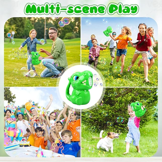 Bubble Machine for Kids 3 4 5 6 Years Old Boys: Bubbles Toys Dinosaur Bubble Machine Bubble Guns for Kids Ages 4-8 Outdoor Toys Gift for 3 4 5 6 7 8 Years Old Boys Girls