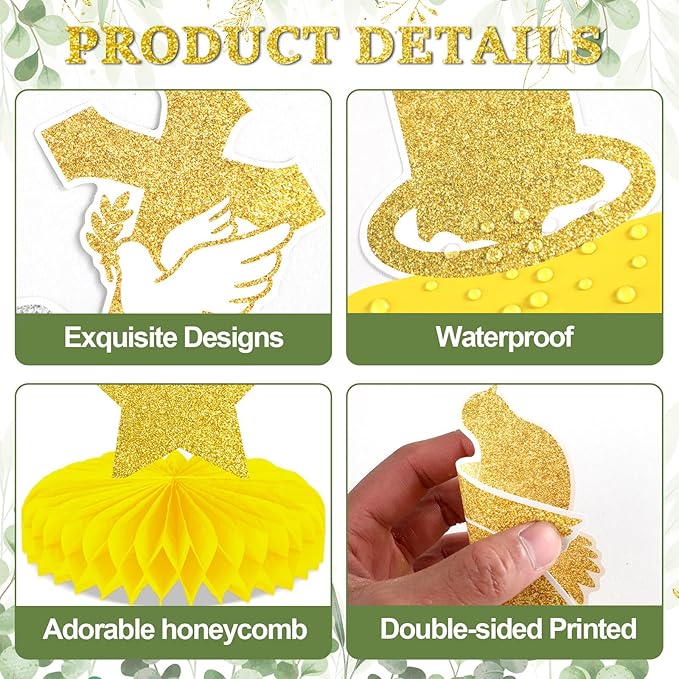 14PCS First Holy Communion Party Decorations My First Holy Communion Banners Hanging Swirls Glitter God Bless Cross Honeycomb Centerpieces For Christening Baptism Baby Shower Birthday Party Supplies