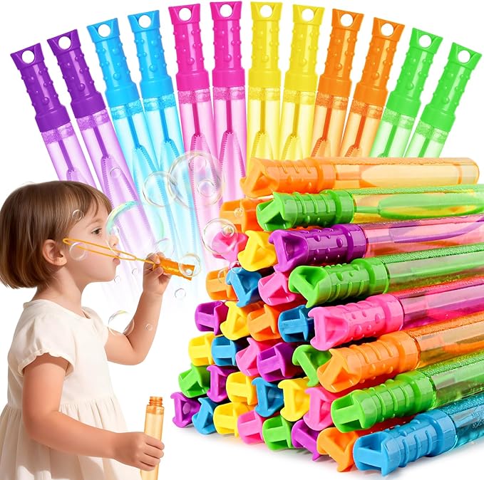 84PCS Bubble Wands for Kids,Bulk Bubble Wand for Kids Party Favor, Bubble Maker for Party Favor,Birthday,Goodie Bags, Wedding, Carnival Prizes, Summer Outdoor Toy Gifts, Assortment 6 Colors