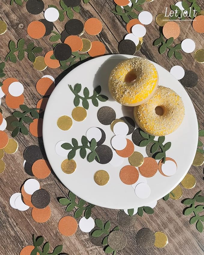 Letjolt Baby Shower Confetti Glitter Table Decoration Greenery Golden Eucalyptus Jungle Safari Theme Birthday Party Bridal Shower Wedding Decor Supplies 210Pcs