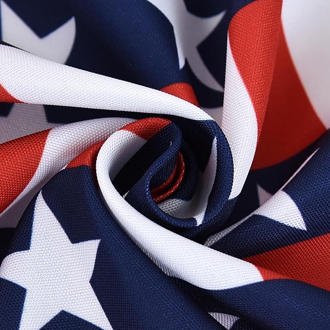 USA Gingham Patriotic Tablecloth Fabric - Rectangular 58x102 Inch Water Resistant Checked Table Cloth for Indoor/Outdoor Use - Table Cover for Kitchen, Picnics, Gardens, and Parties