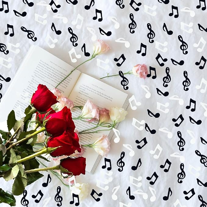 Confetti Birthday Music Confetti for Party Decoration Supplies(Music Black White)