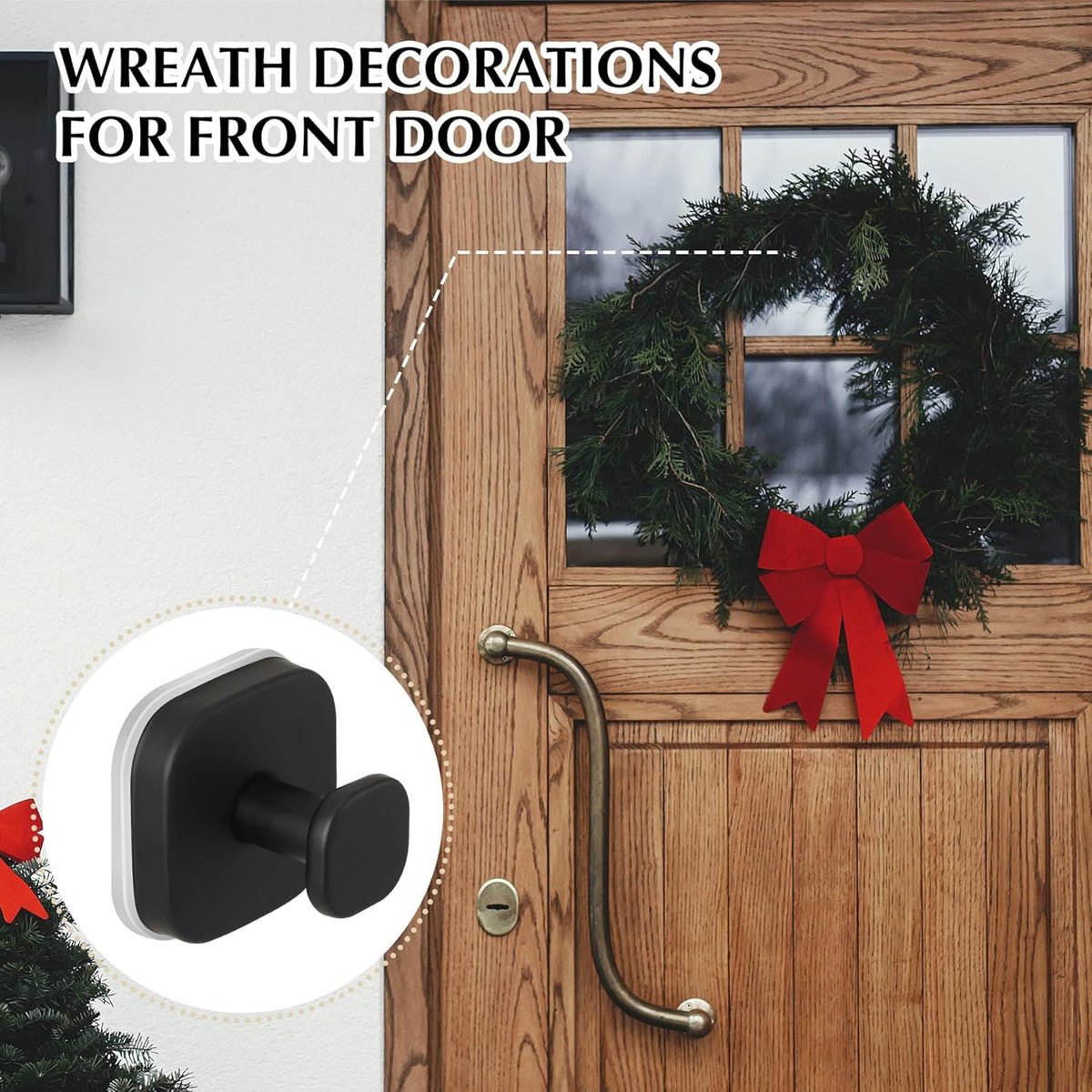 Suction Cup Hooks for Shower - Reusable No-Drill Mounting - Hooks for Towels, Robes & Loofah on Metal, Glass, Mirrors, Tile & Smooth Non-Porous Surfaces (4, Matte Black)