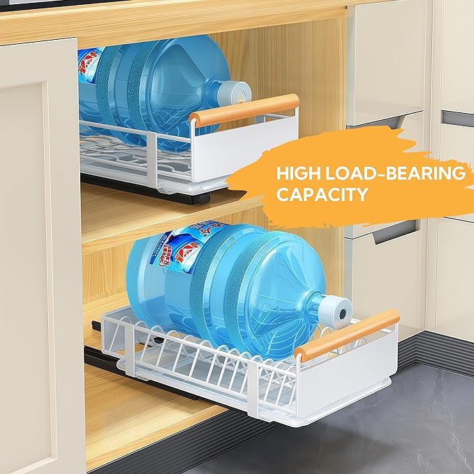 Pull Out Cabinet Organizer, Pull Out Basket Drawers for Cabinets, Slide Out Basket Drawers for Kitchen Cabinets, Cabinet Pull Out Shelves, Under Sink Organizer for Kitchen (Storage Rack Extra-Large)