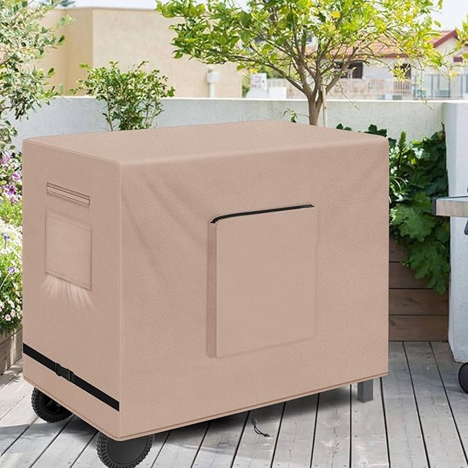 Kovshuiwe Outdoor Table Casing for 36 Inch Keter Unity XL Portable Outdoor Table, Bar Cart Cover for 36 inch Worktable, Waterproof Patio Dining Cart Cover-36"L x 30"W x 35"H, Khaki