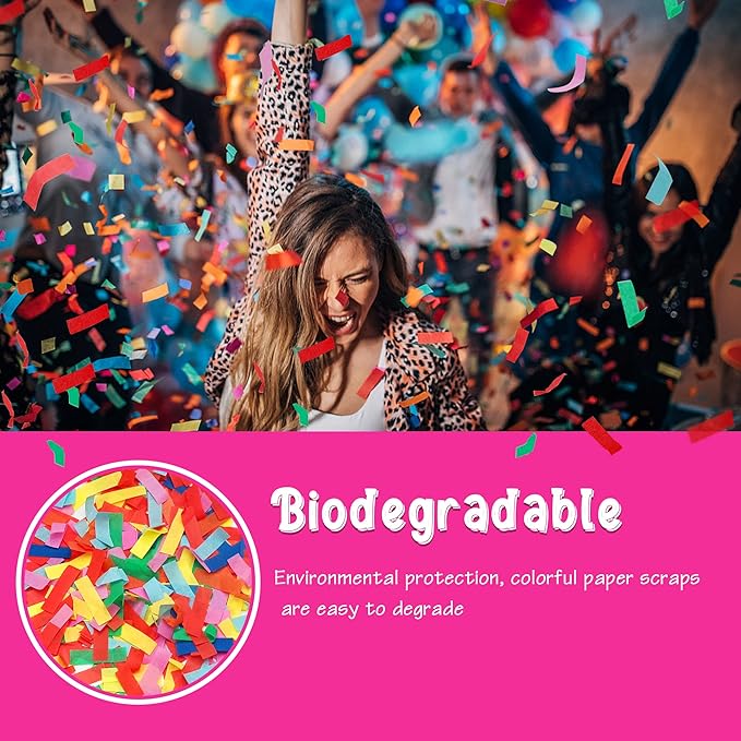 12 Pack Colorful Confetti Wands Handheld Confetti Flick Flutter Sticks for Wedding Birthday Graduation Baby Shower Anniversary Christmas New Year's Party Celebrations Supplies