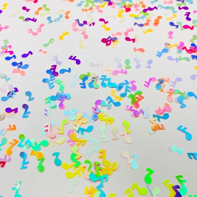 3000Pcs Music Confetti PVC Music Note Musical Confetti for Music Party Recital Reception Baby Shower Wedding and Birthday Party Decoration (Mixed)