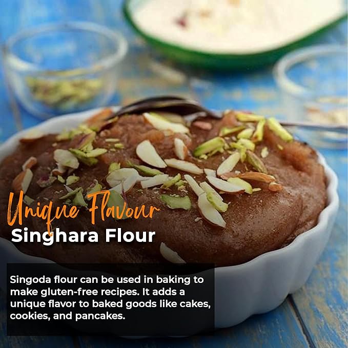 NY Spice Shop Singoda Flour - Water Chestnut Flour - Caltrop Flour - Singoda Ka Atta - Singhara Ata - All Natural Paniphal Flour