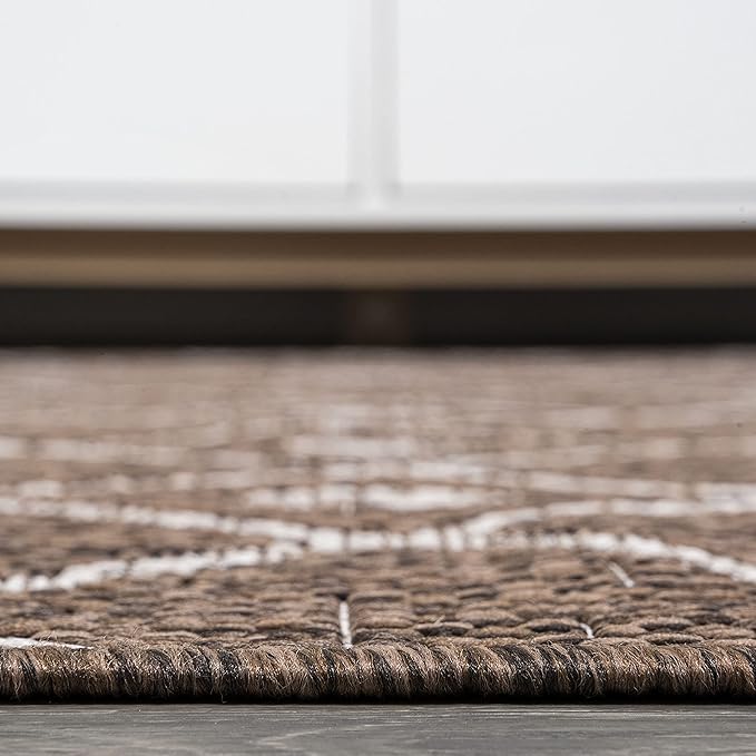 JONATHAN Y Tribal Bohemian Indoor Outdoor Area Rug 3X5 Brown/Beige, Nokat for Backyard, Patio, Porch, Easy-Cleaning, High Traffic, Pet-Friendly, Non-Shedding (SMB131B-3)
