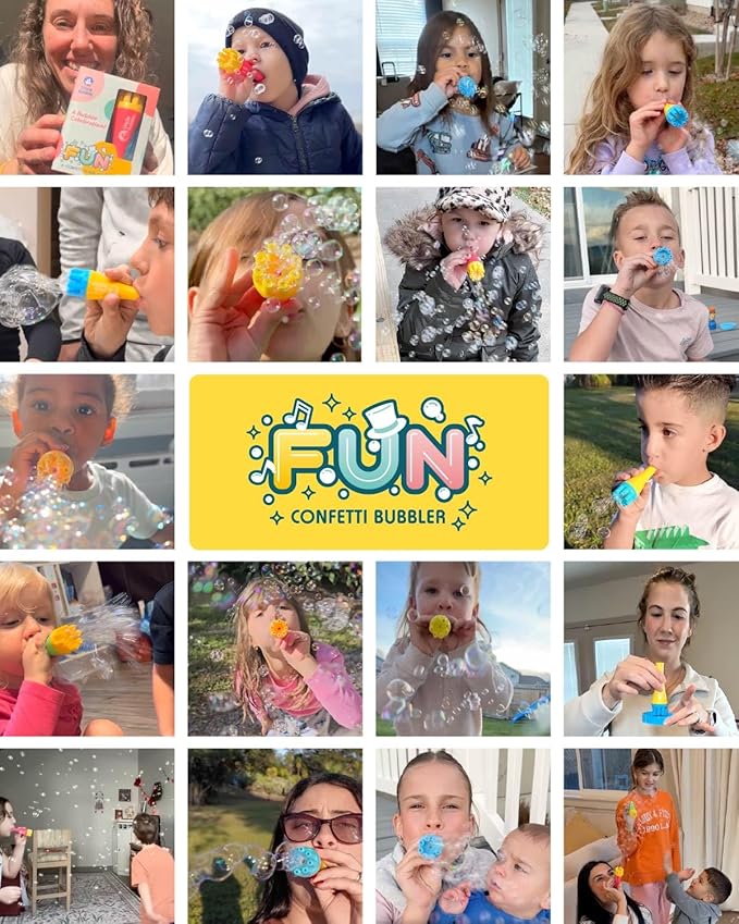 Uncle Bubble Eco Mini Bubble Blower - Plastic Reduction Version! Create Thousands of Mini Bubbles with Just One Breath! Perfect for Toddlers!