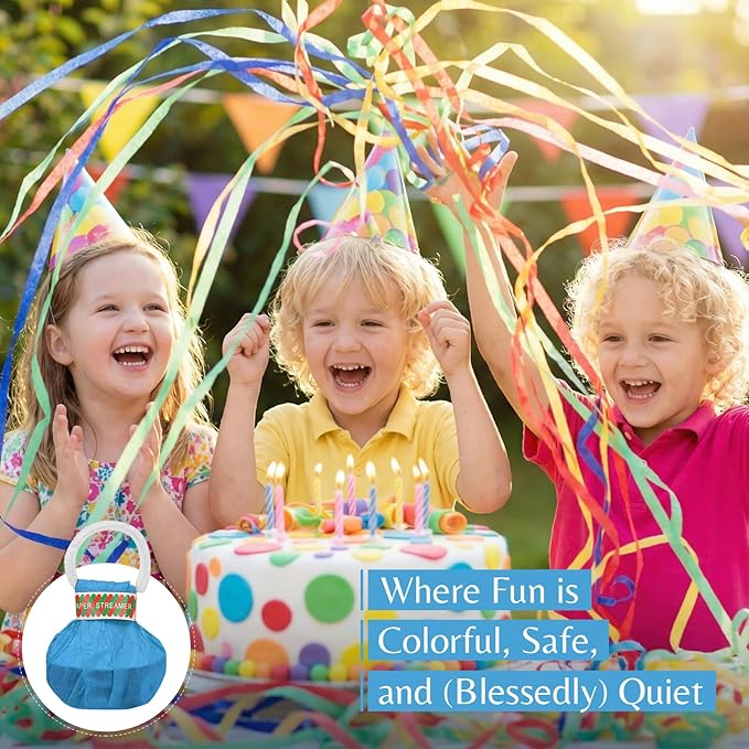 40 Pack Hand Throw Streamers, No Mess Confetti Poppers White Paper Crackers for Birthday, Wedding, Party Celebrations