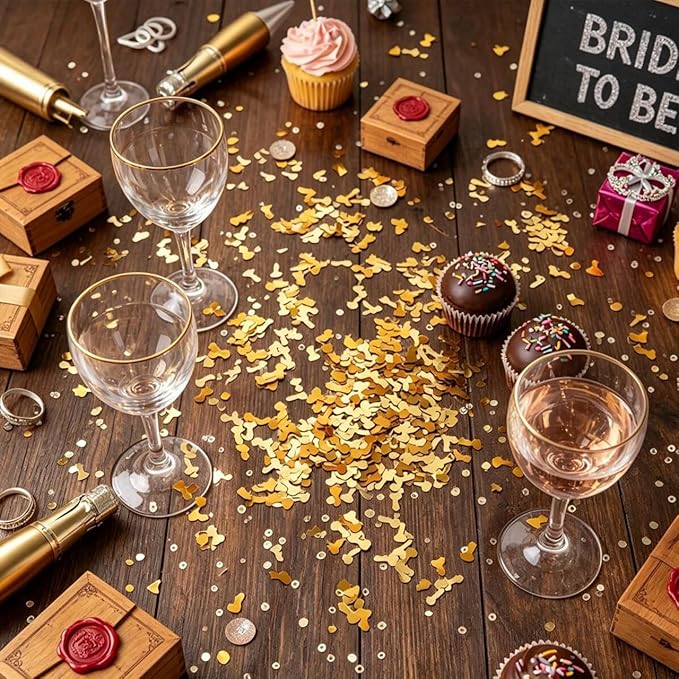 1 Pack Colorful Glitter BACHELORETTE Party Confetti Favor Sprinkle Table Decoration for Cannon Celebration Wedding Engagement Supplies Y8 Set Q1
