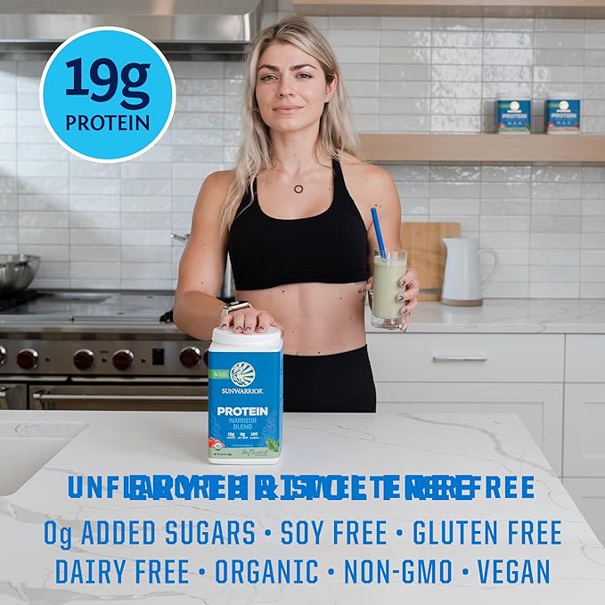 Vegan Organic Protein Powder Plant-based, Bcaa Amino Acids Hemp Seed Soy Free Dairy Free Gluten Free Synthetic Free NON-GMO, Unflavored 30 Servings