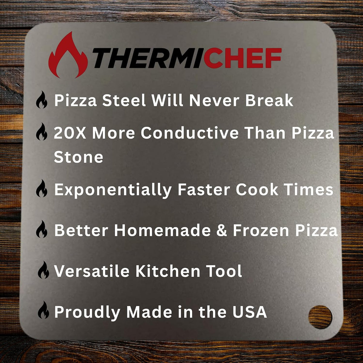 14" x 14" Pizza Steel - 3/8" Steel, 20 lbs | Multipurpose Cooking Steel for Pizzas, Sourdough, Grilling &amp; More - Made in the USA